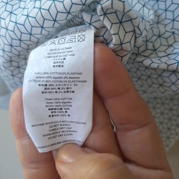 Michael Kors Mens Classic Fit Geometric Print Short Sleeve Button Shirt Size L - Picture 5 of 7